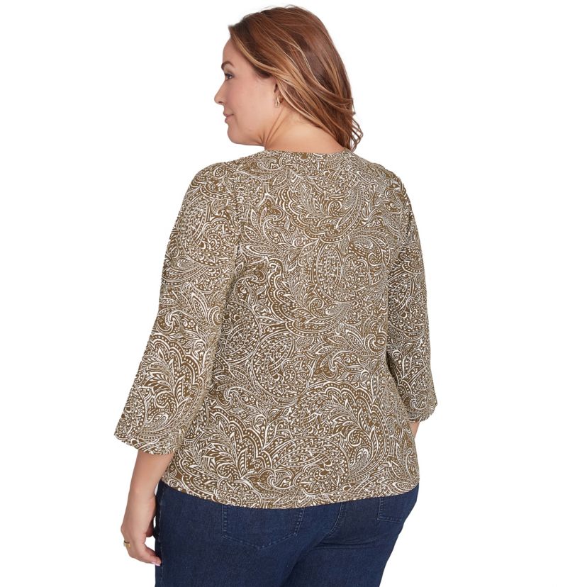 SPICE IT UP PRINTED 3/4 SLEEVE TOP