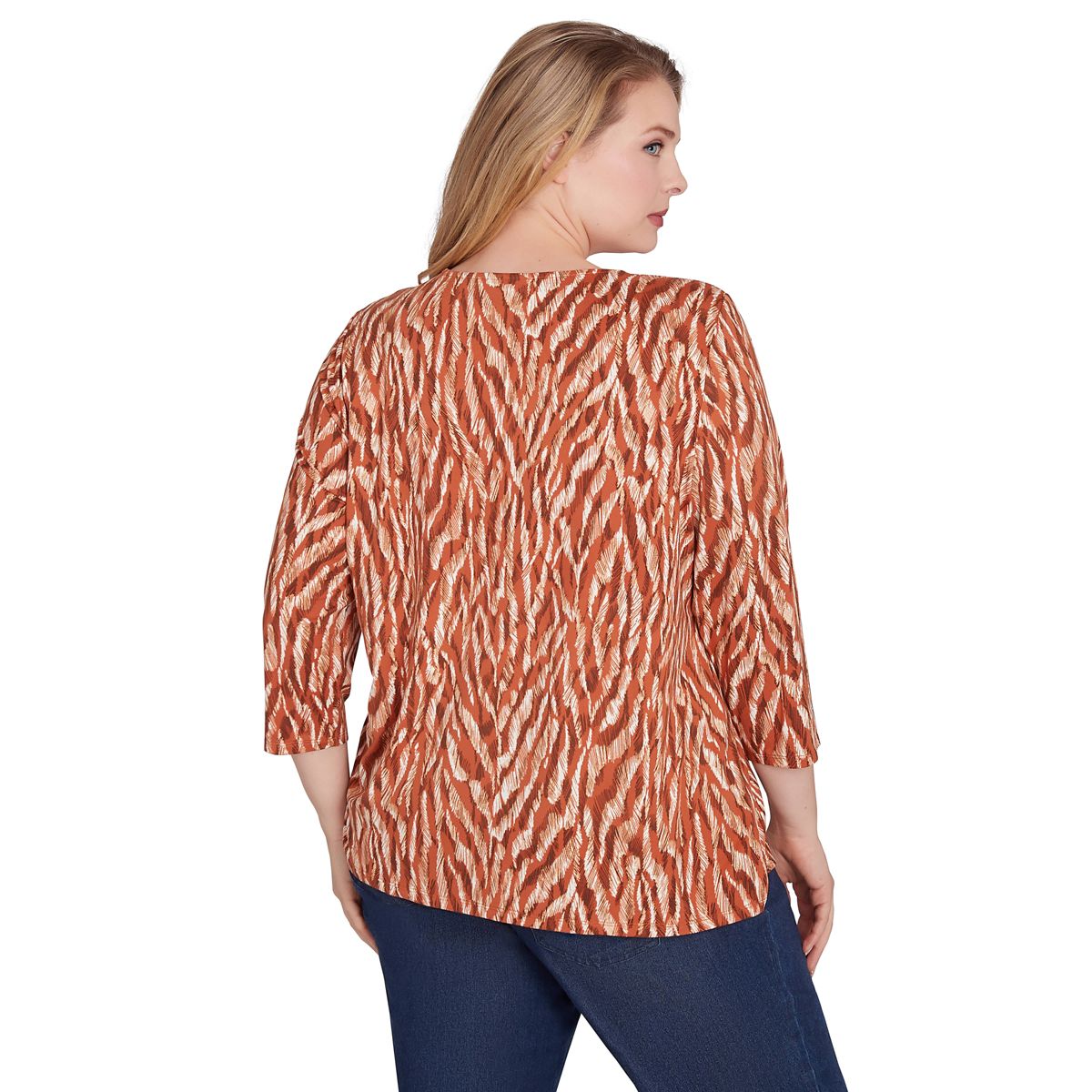 SPICE IT UP PRINTED 3/4 SLEEVE TOP