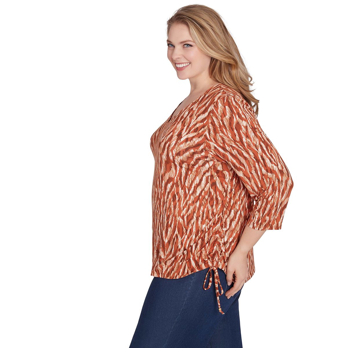 SPICE IT UP PRINTED 3/4 SLEEVE TOP