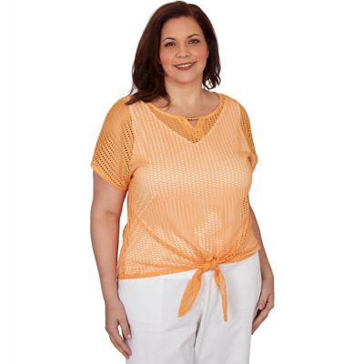Hearts of Palm Women's SOLID TEXTURED KNIT T SLEEVE TOP