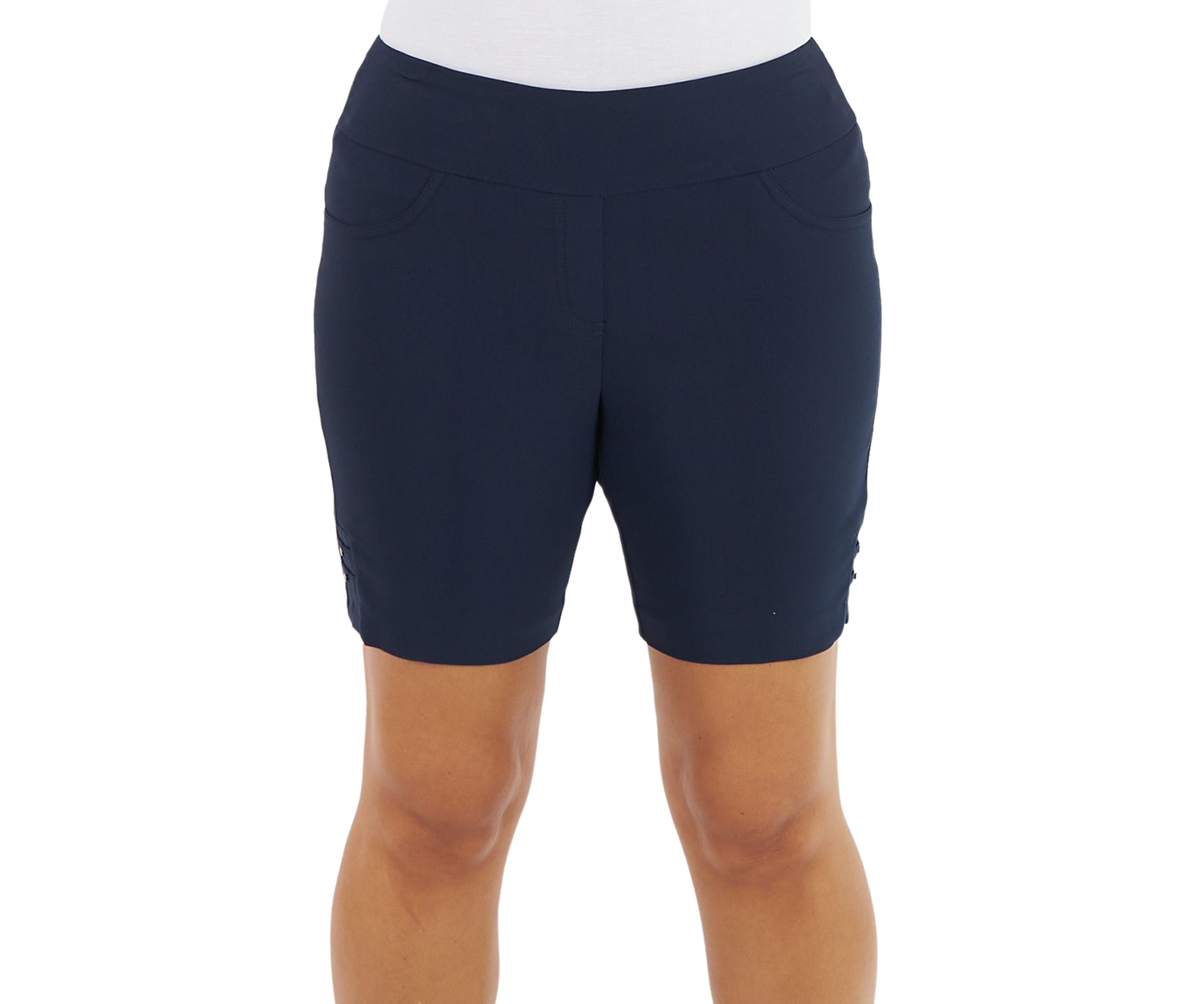 Solid Color Tech Stretch Short with All Around Elastic Waistband