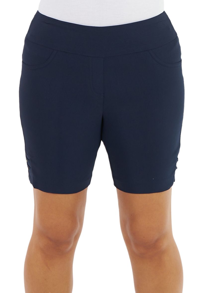 Solid Color Tech Stretch Short with All Around Elastic Waistband
