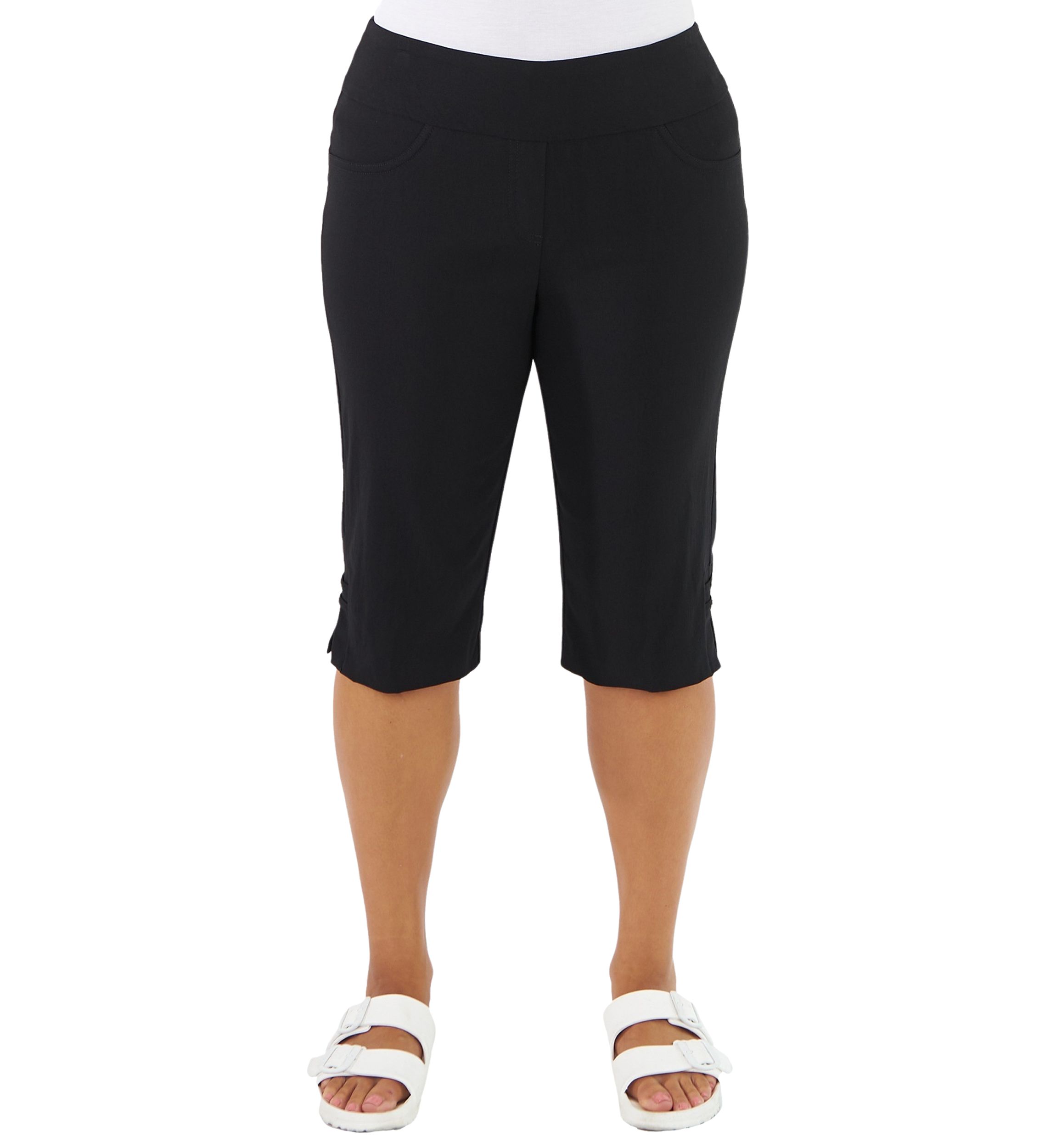 Solid Color Tech Stretch Skimmer with Elastic Waistband
