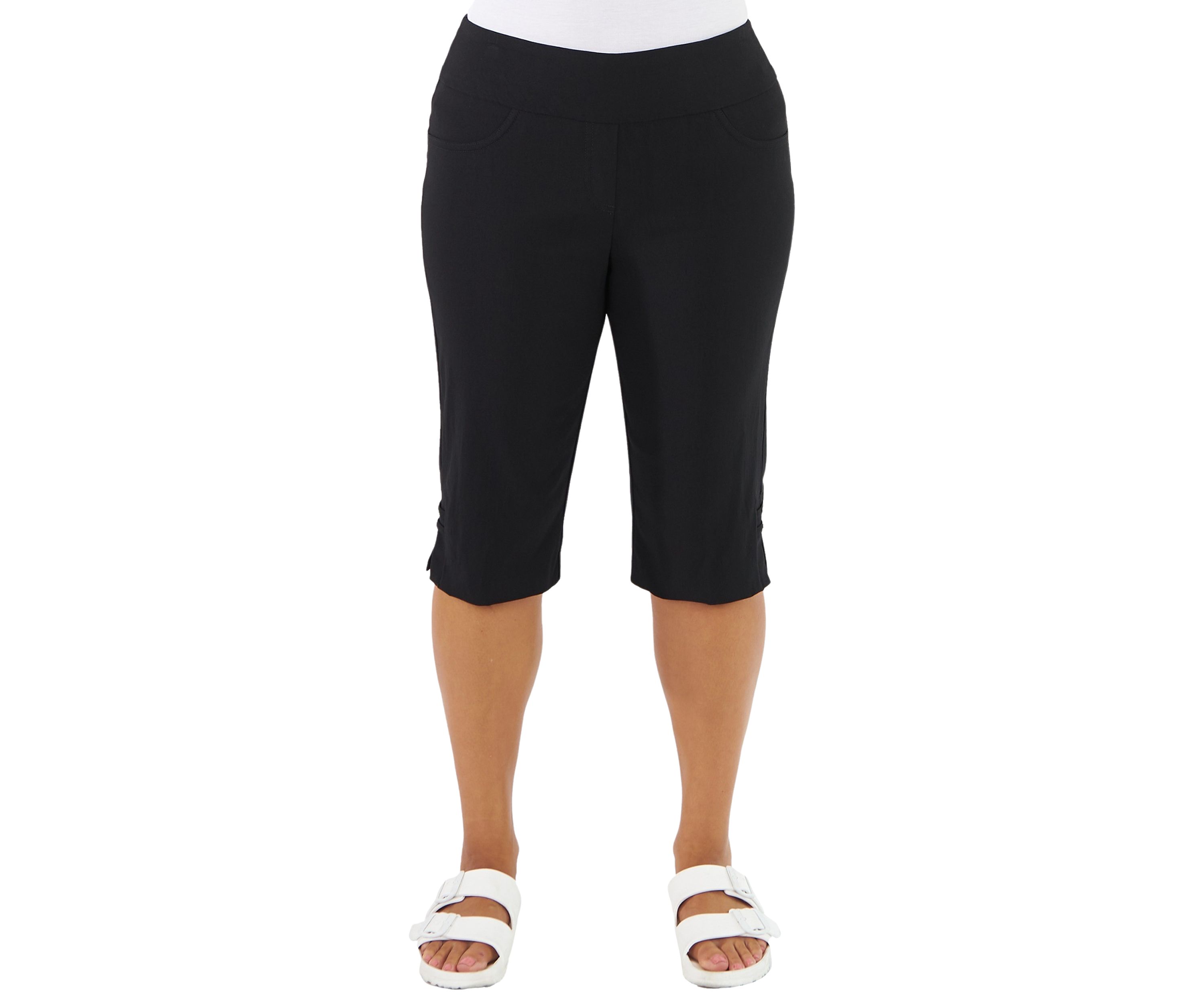 Solid Color Tech Stretch Skimmer with Elastic Waistband