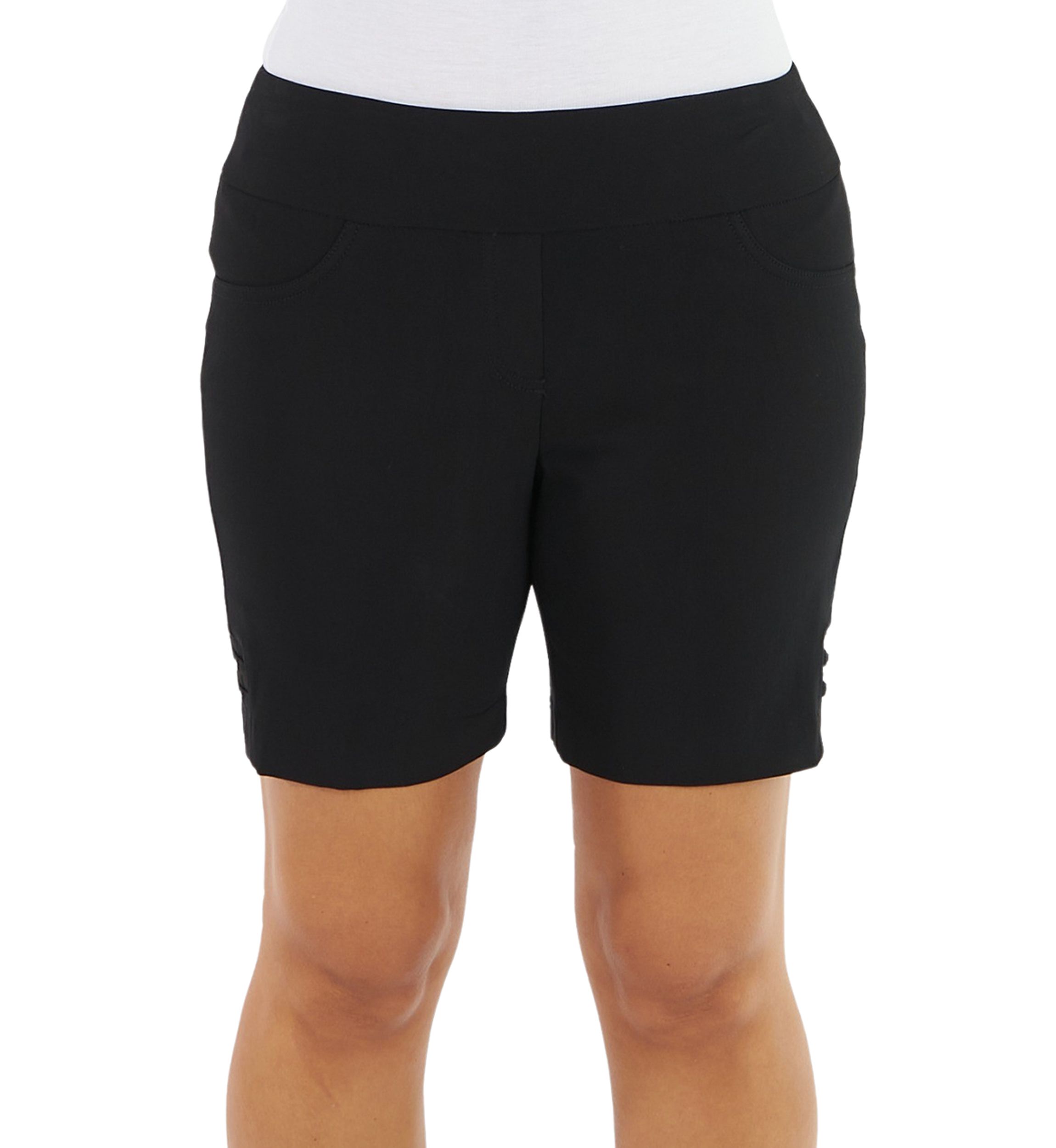 Solid Color Tech Stretch Short with All Around Elastic Waistband