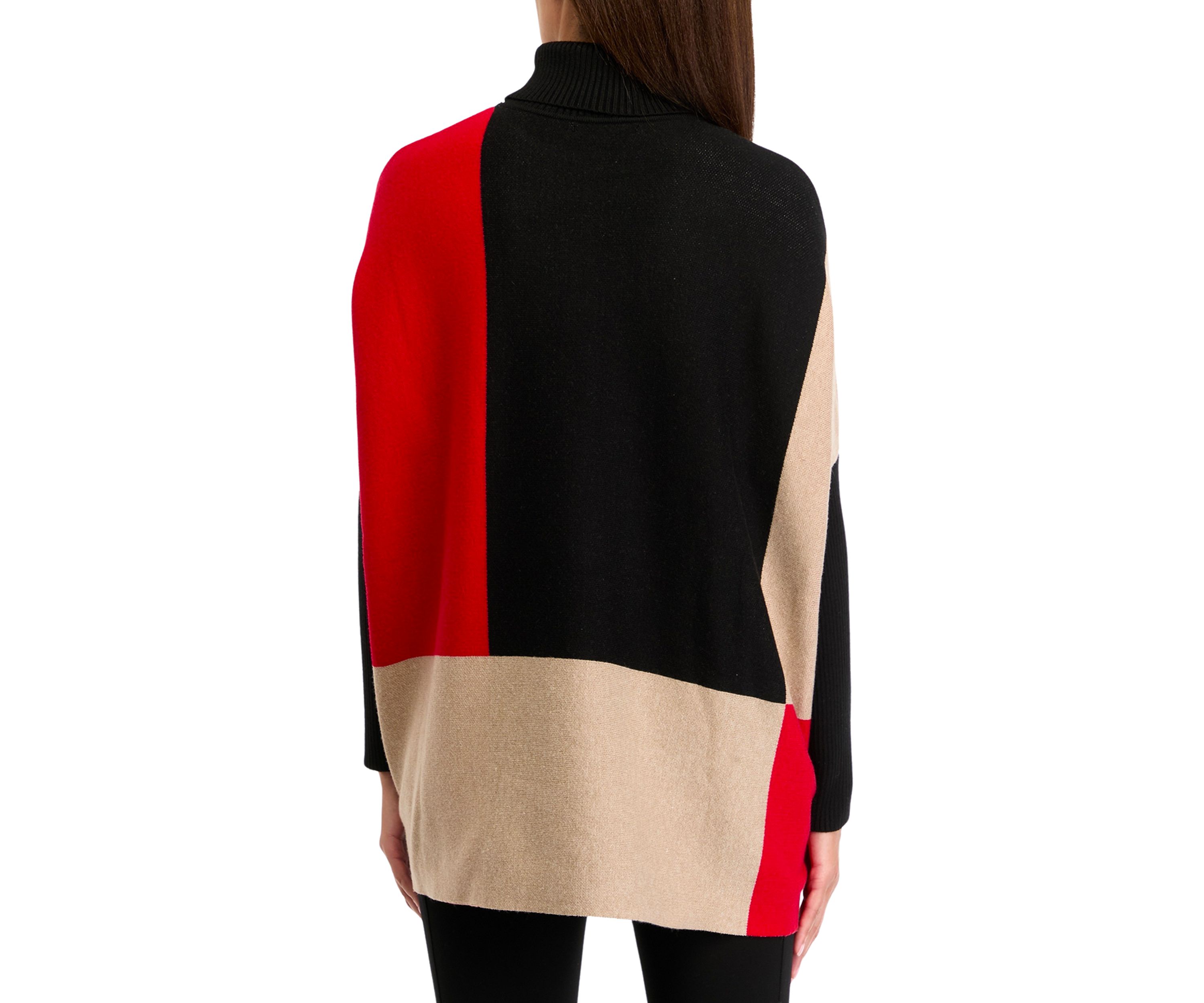 Womens  Turtleneck Poncho