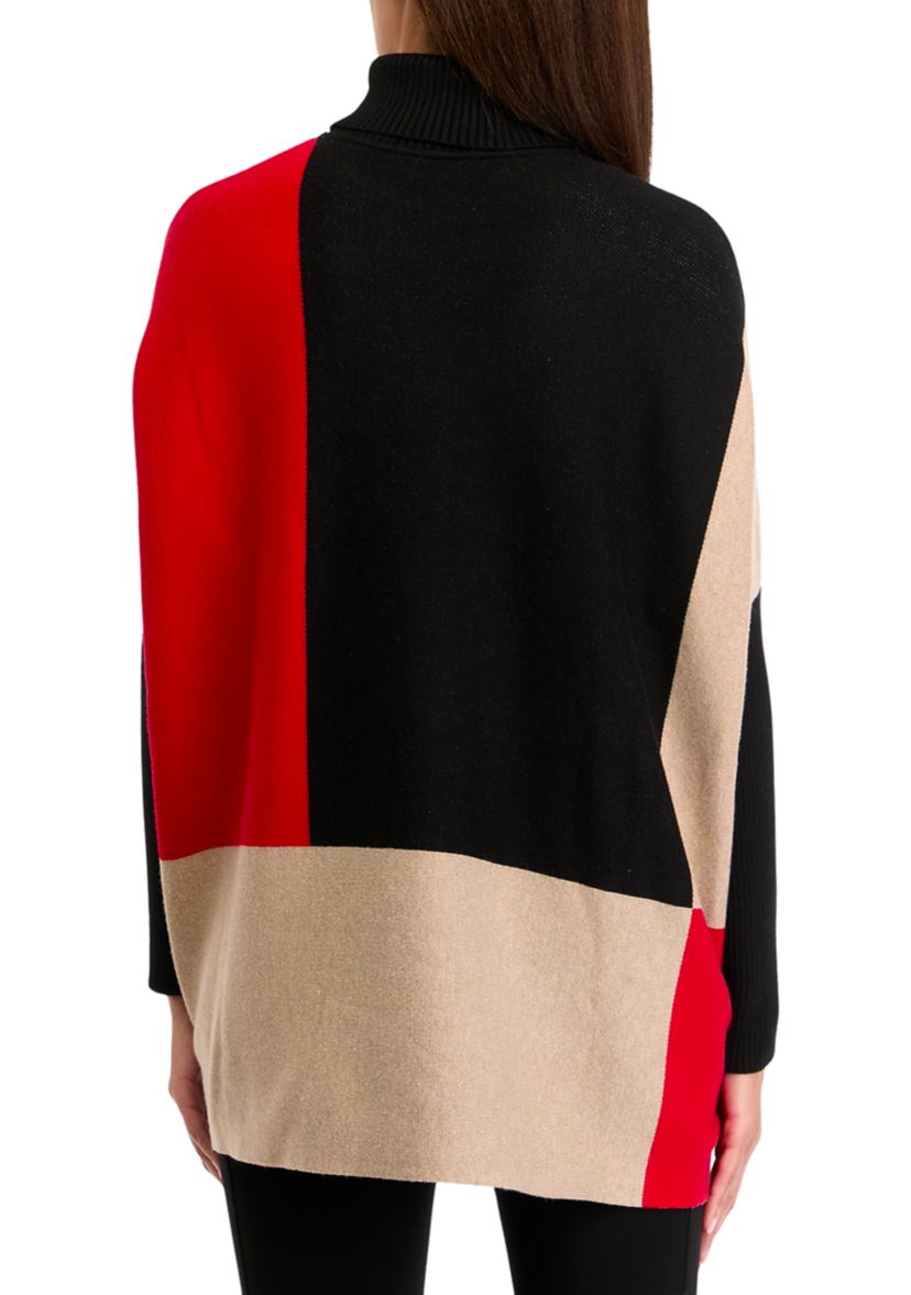 Womens  Turtleneck Poncho