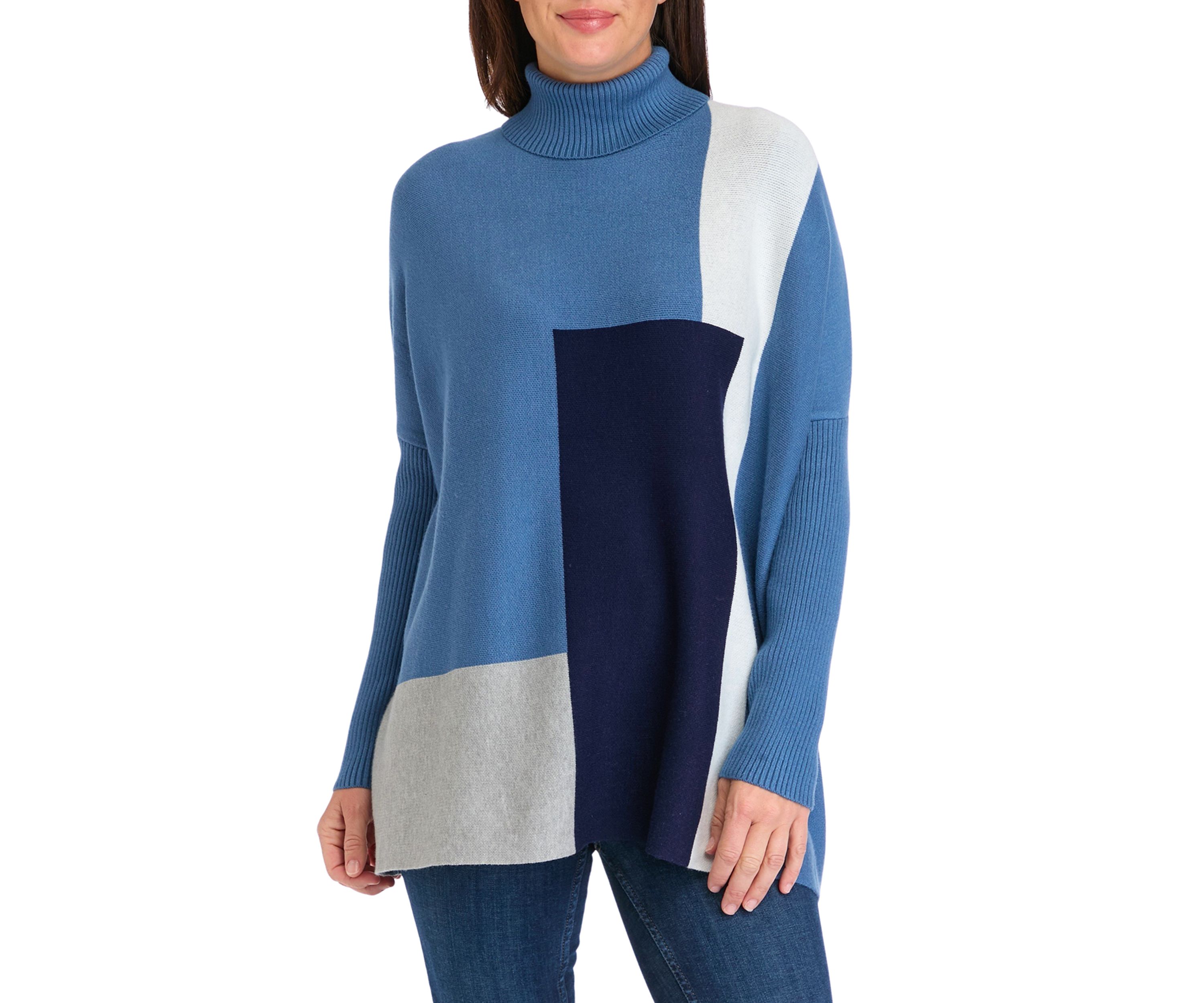 Womens Turtleneck Poncho