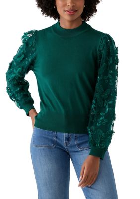 Joseph A Women's Mixed Media Pullover Sweater, Small