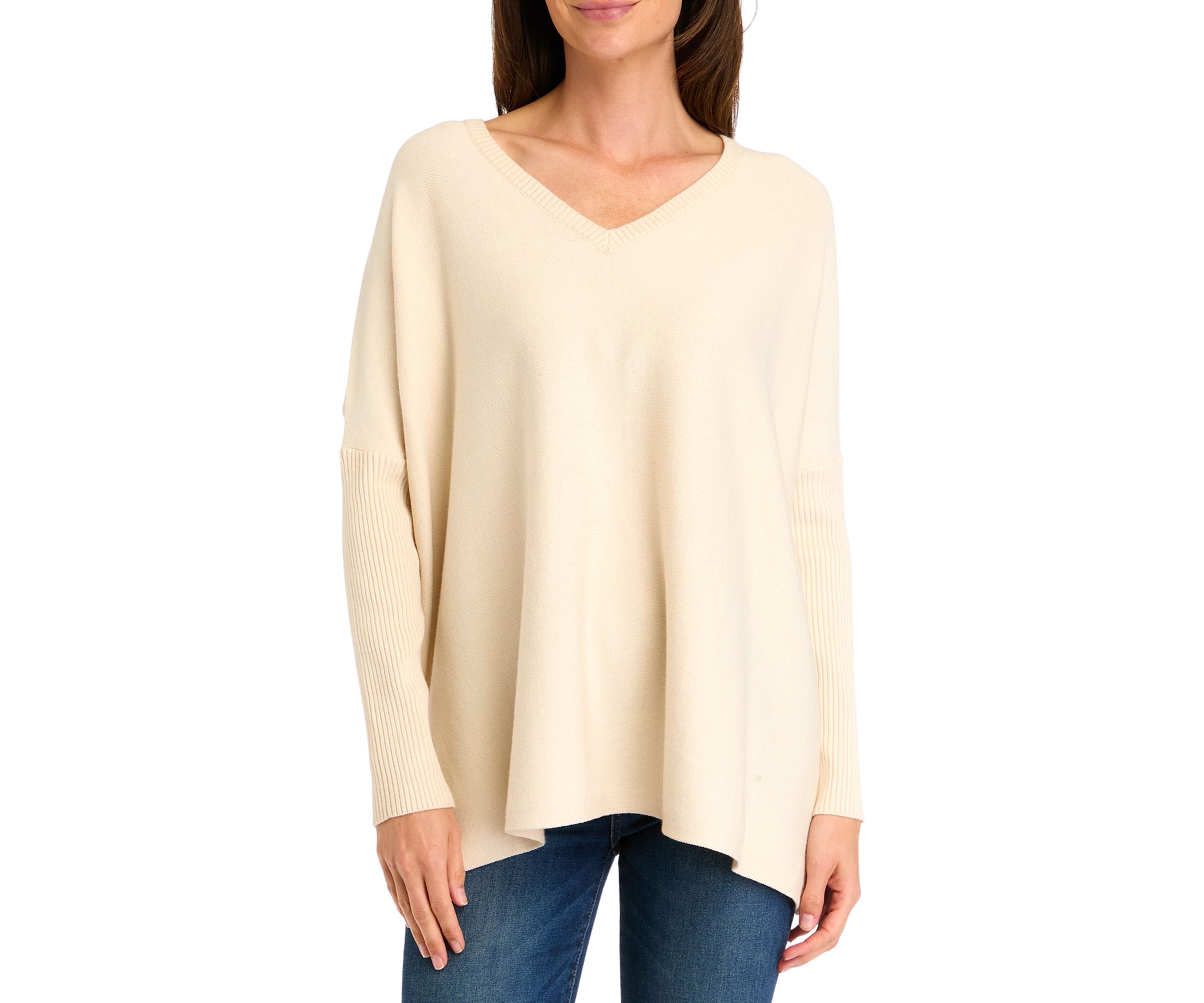Womens V-Neck Poncho