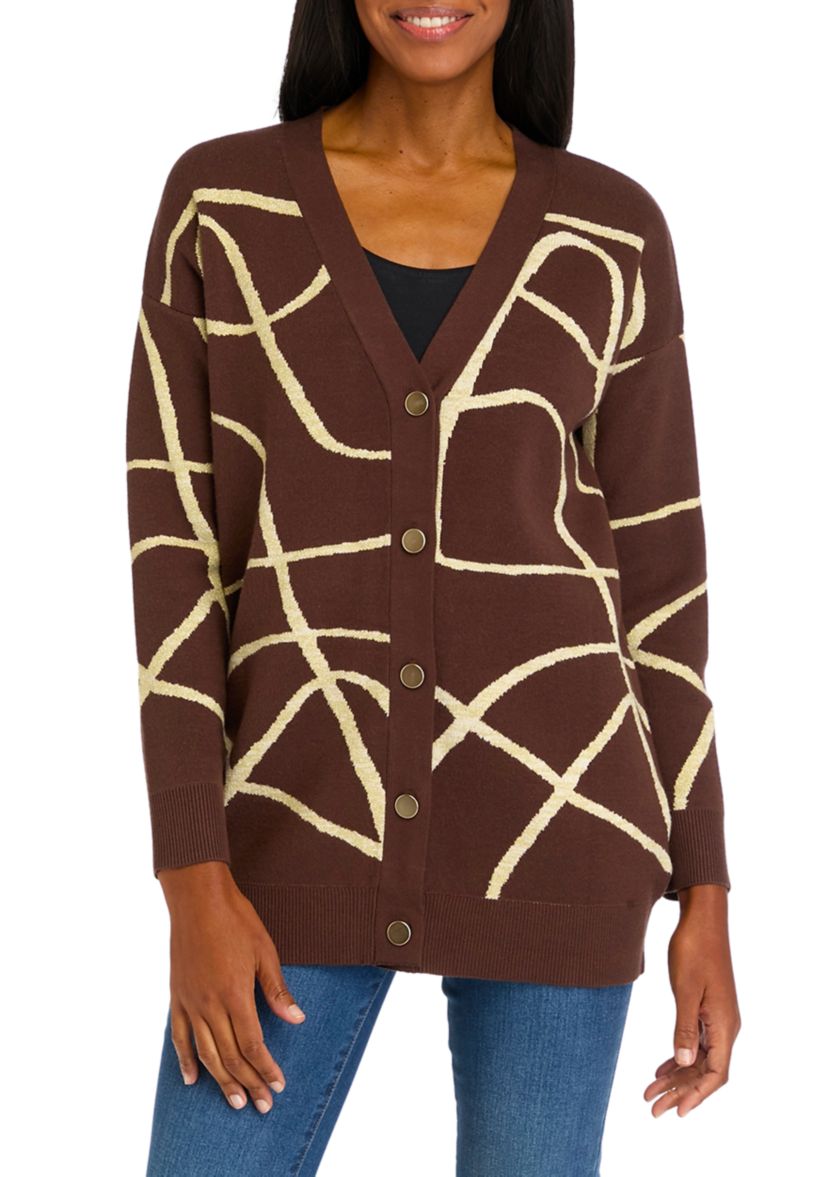 Womens Printed Cardigan