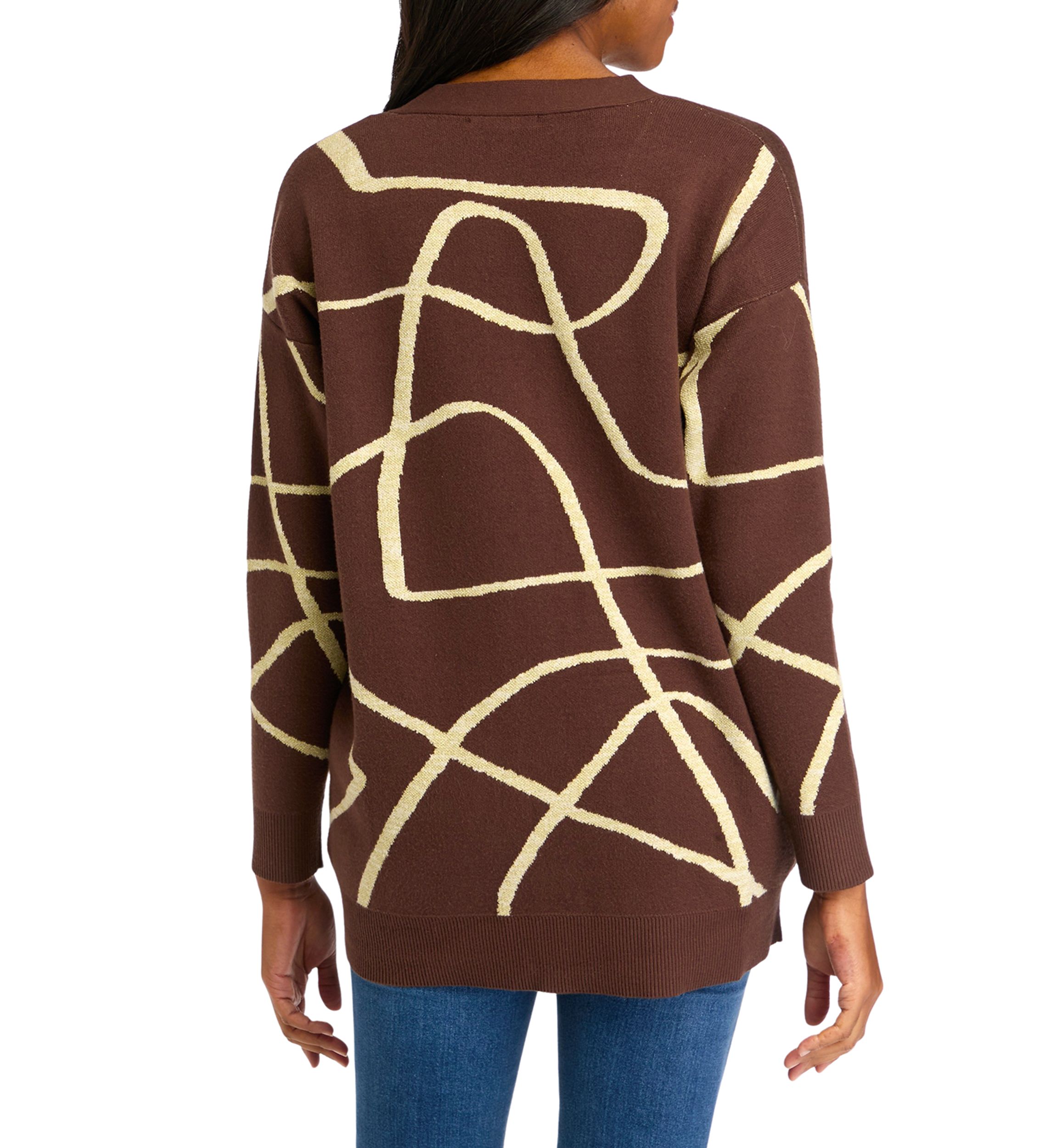 Womens Printed Cardigan