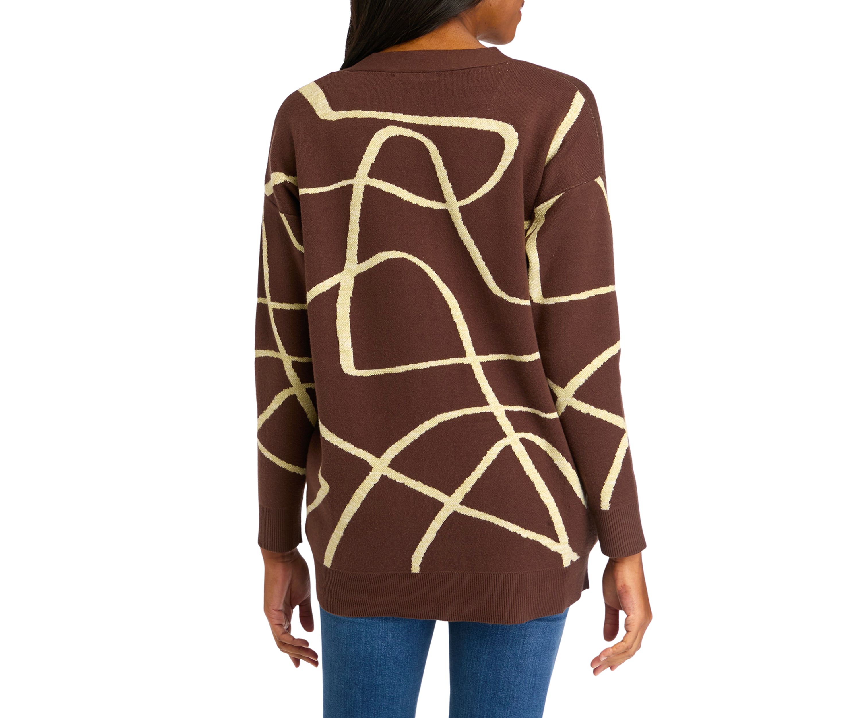 Womens Printed Cardigan