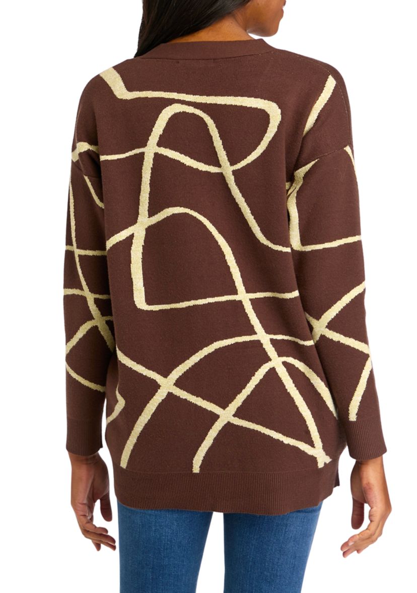 Womens Printed Cardigan