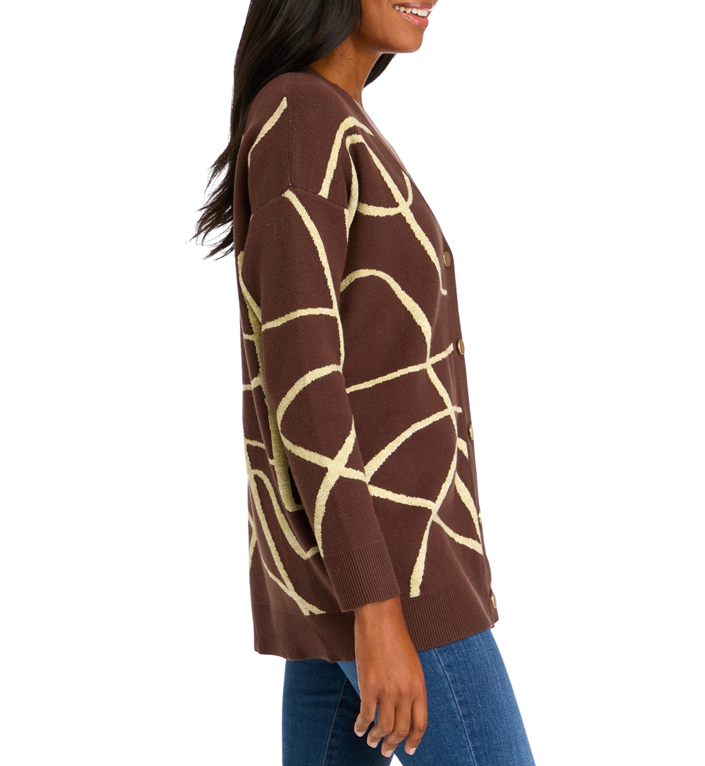 Womens Printed Cardigan