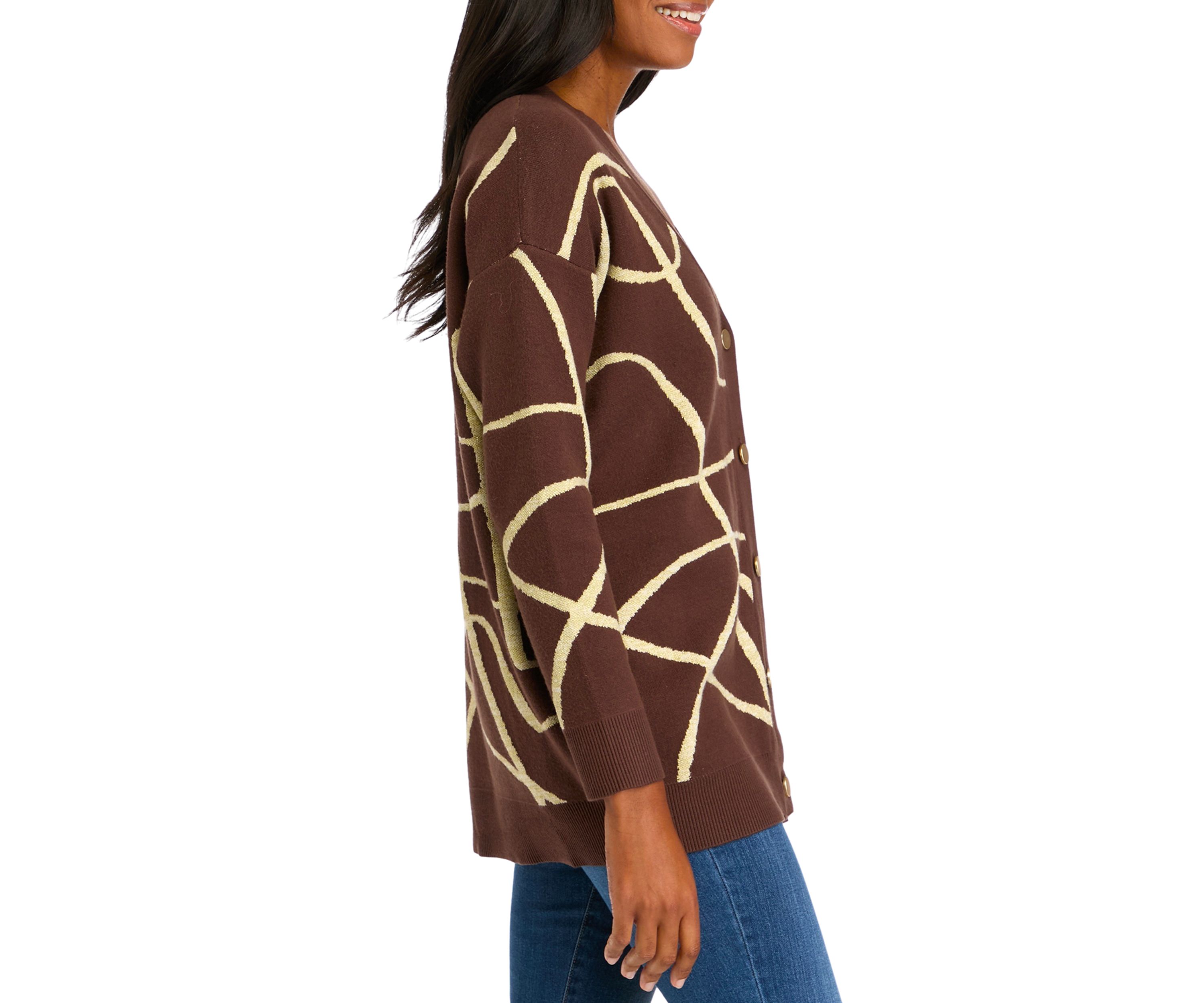 Womens Printed Cardigan