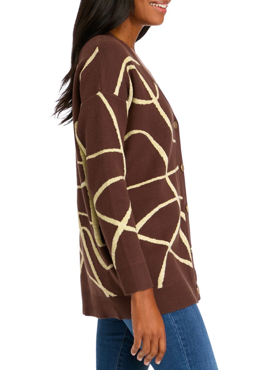 Womens Printed Cardigan