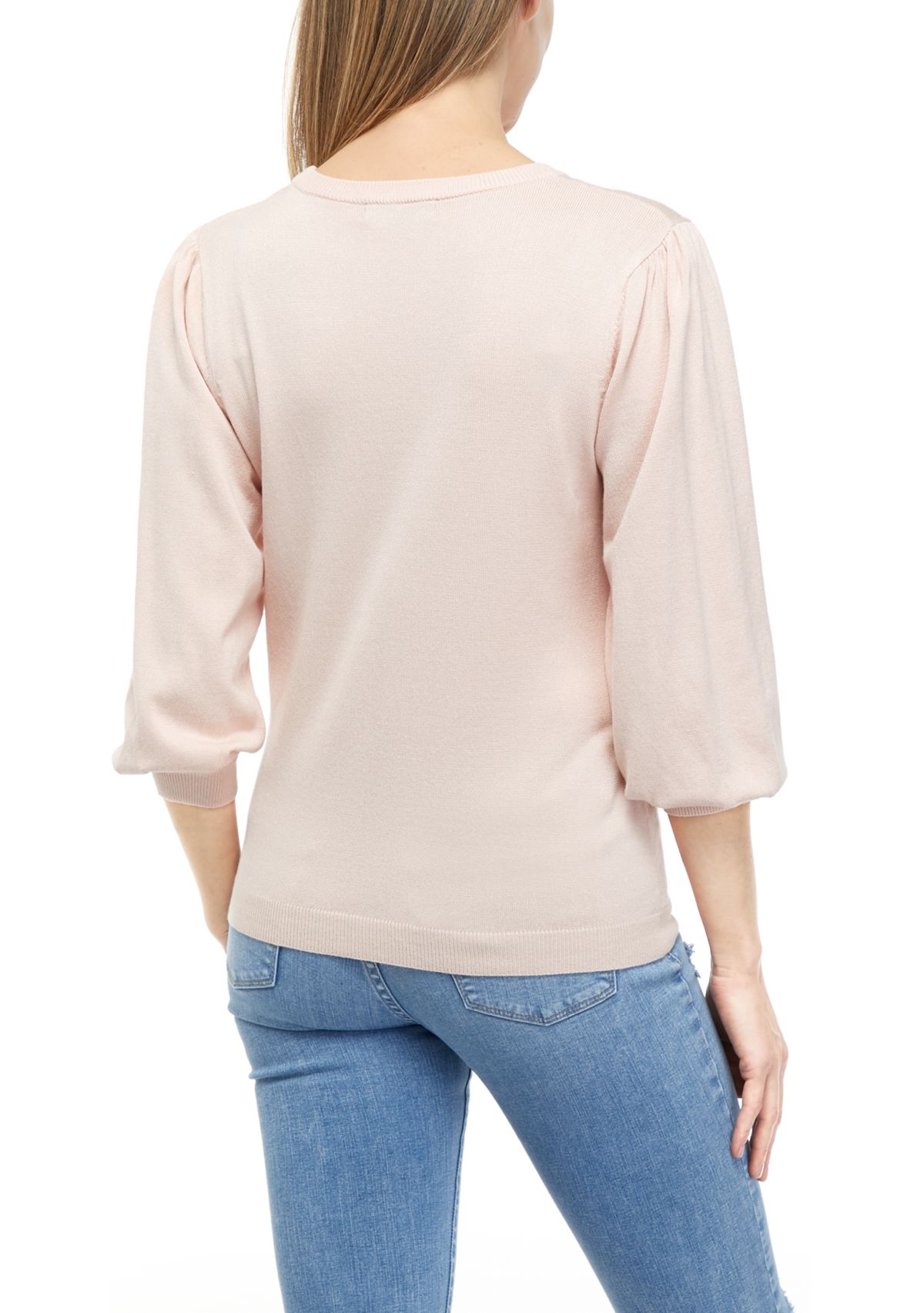 Womens Blouson Sleeve Sweater