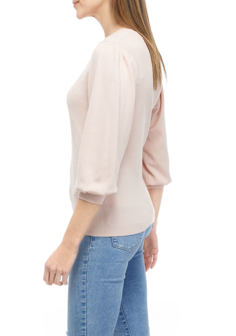 Womens Blouson Sleeve Sweater