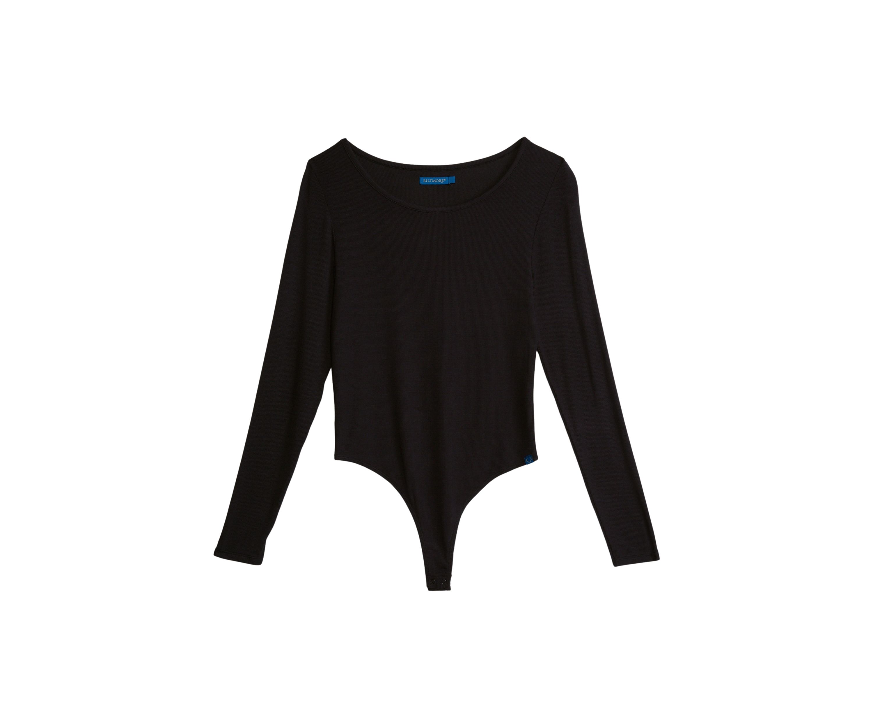 Womens Long Sleeve Ribbed Bodysuit