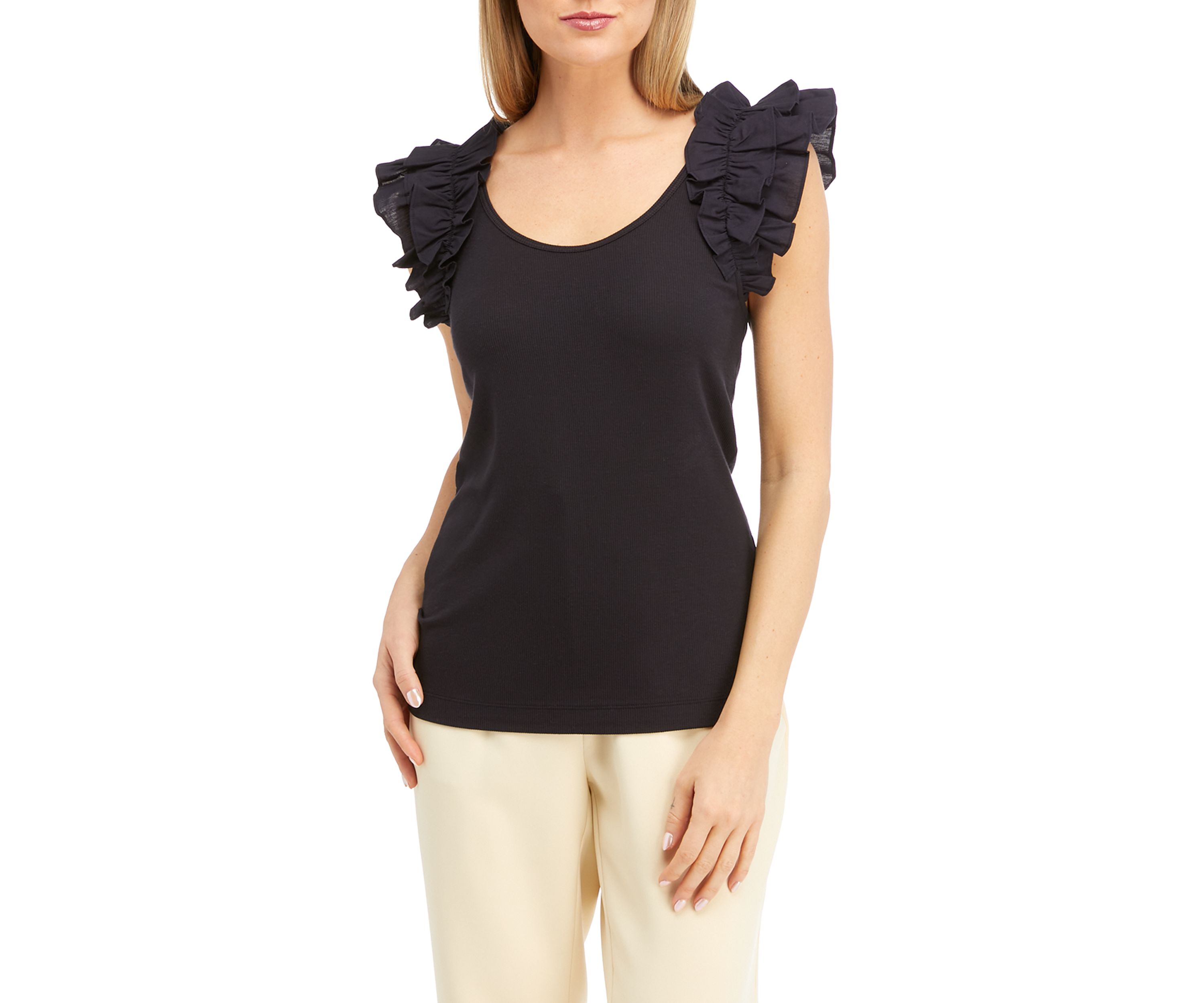 Ruffle Rib Tank Top