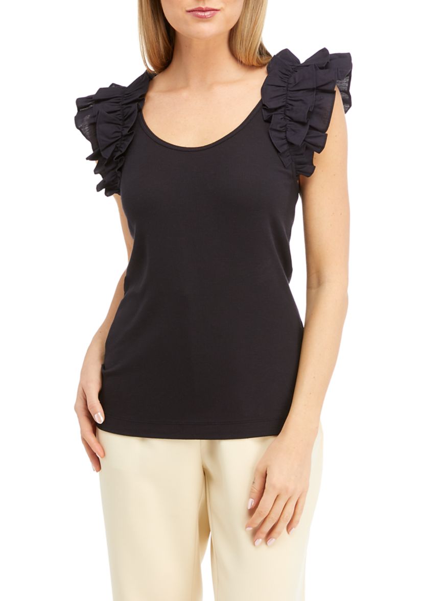 Ruffle Rib Tank Top