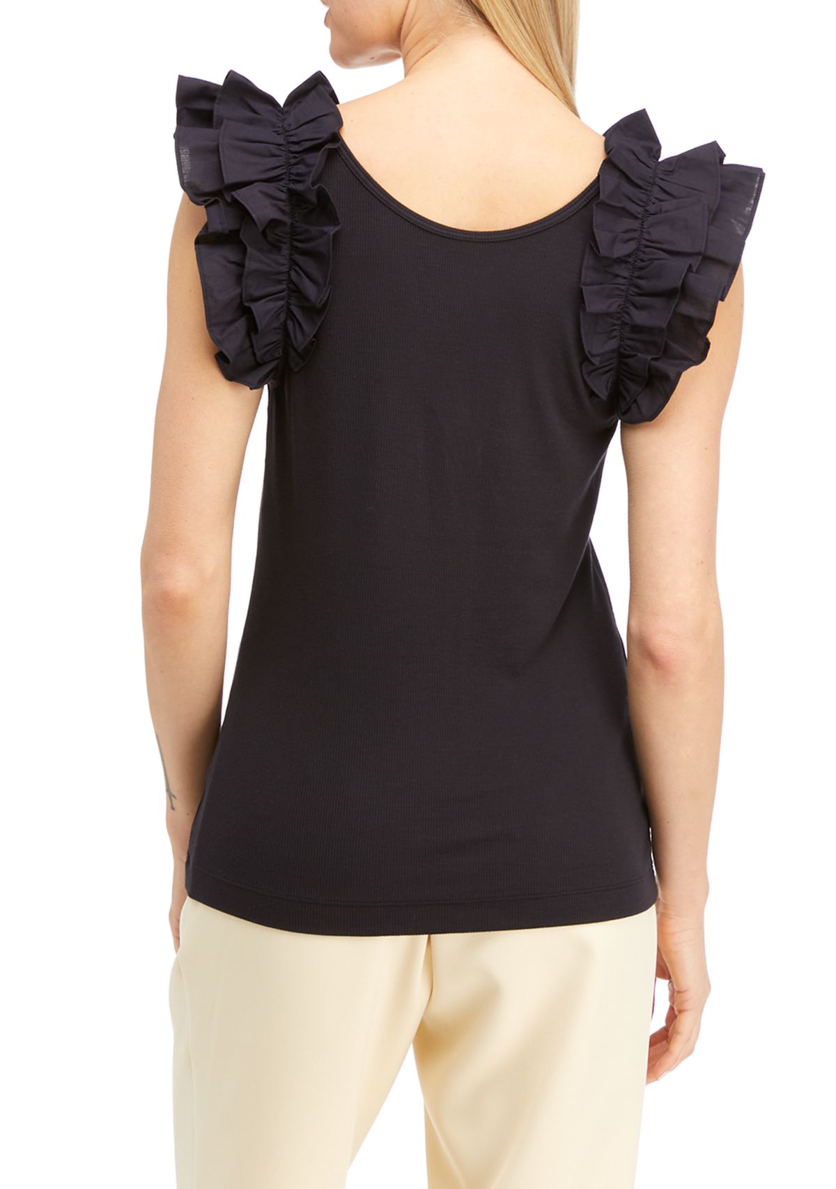 Ruffle Rib Tank Top