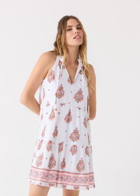 Cabana Life Women's Sleeveless Tiered Dress, Large