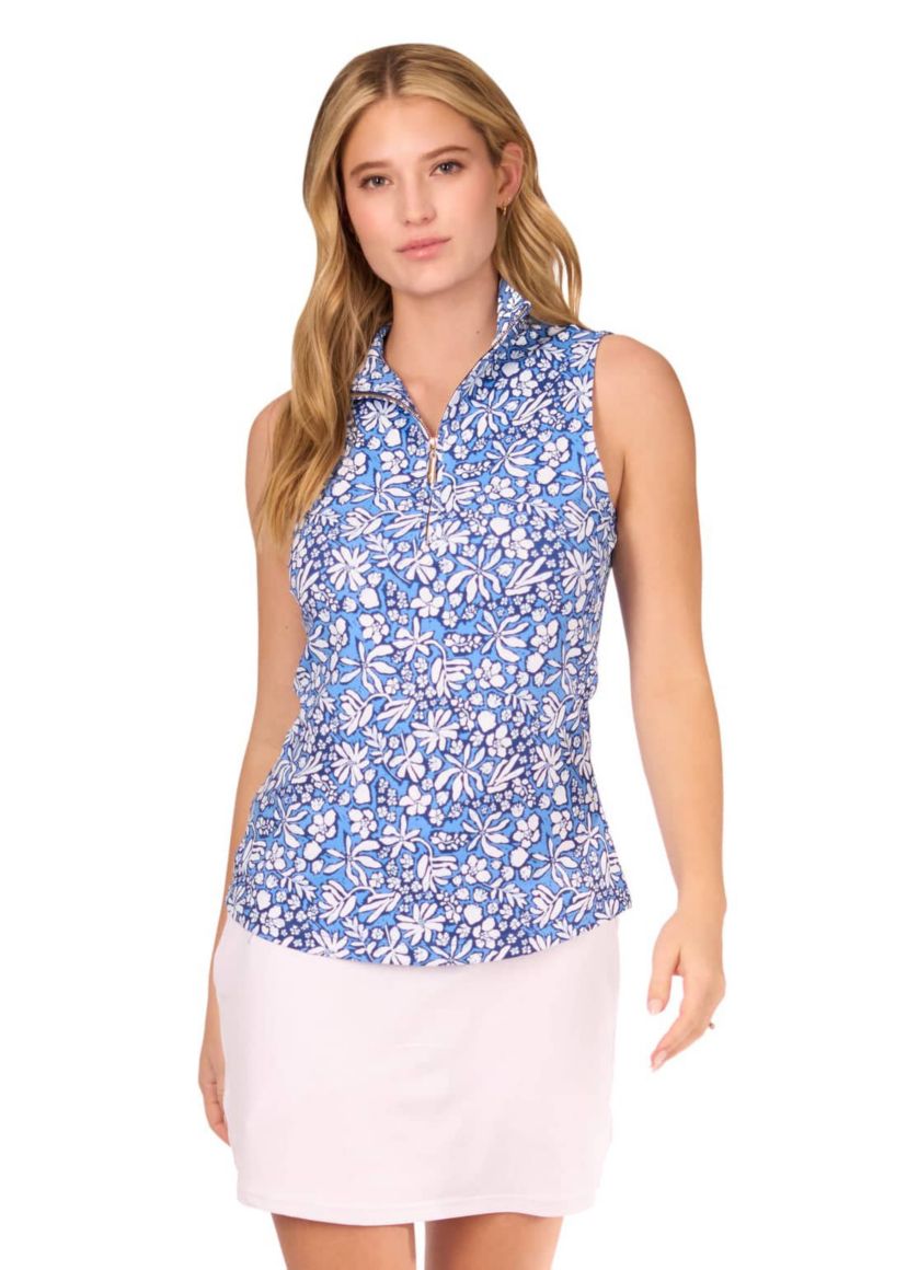 1/4 Zip Sleeveless Sport Top