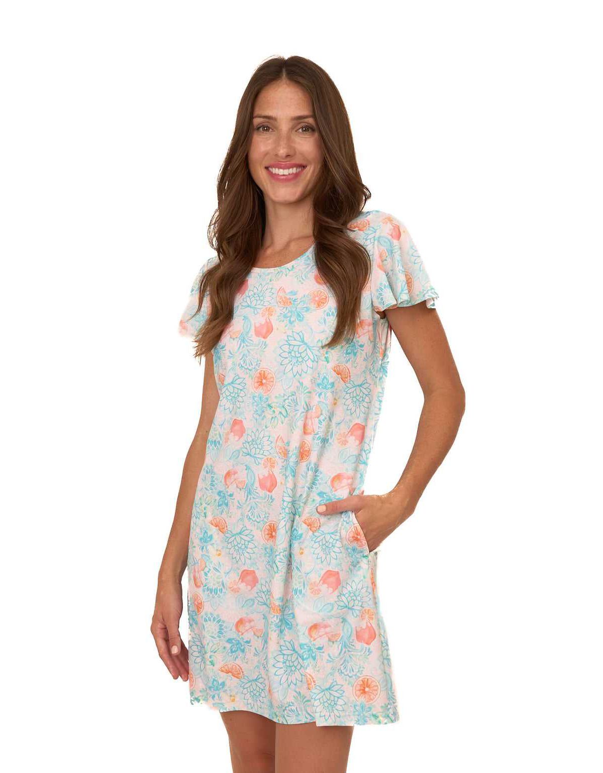 Ruffle Short Sleeve Dress