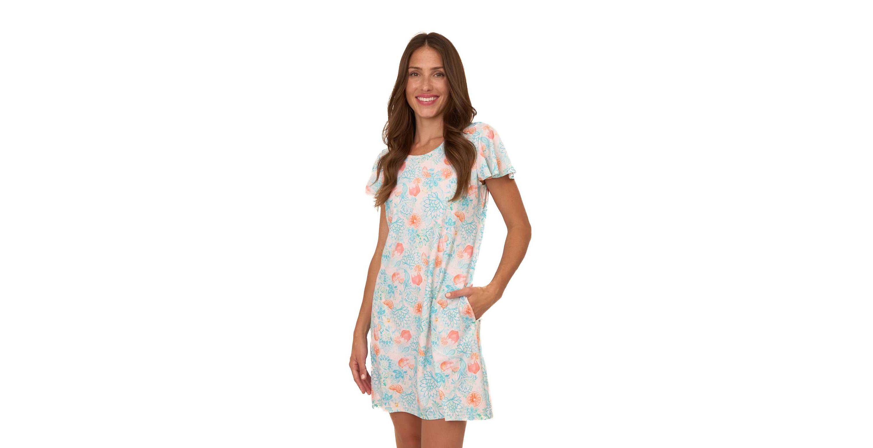Ruffle Short Sleeve Dress