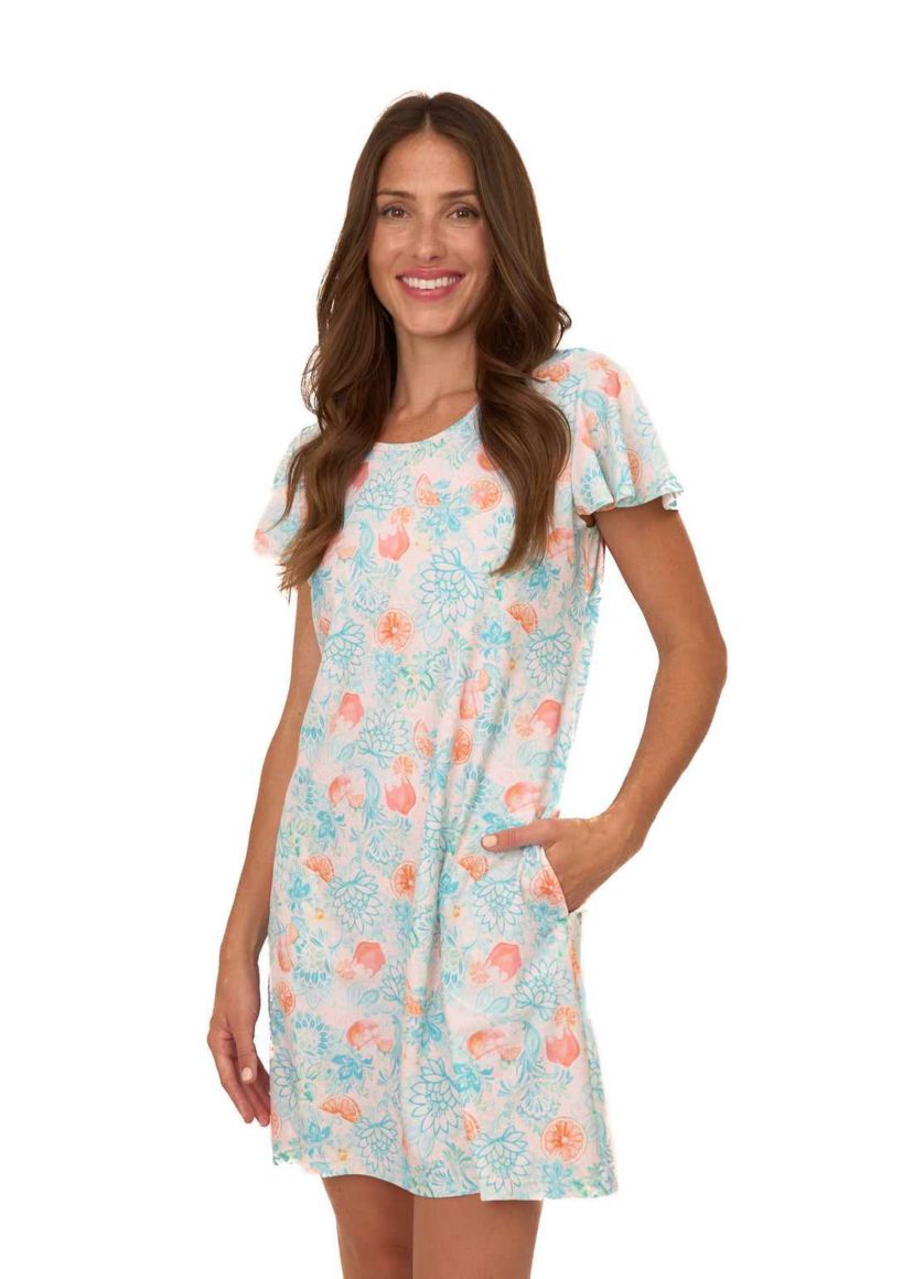 Ruffle Short Sleeve Dress