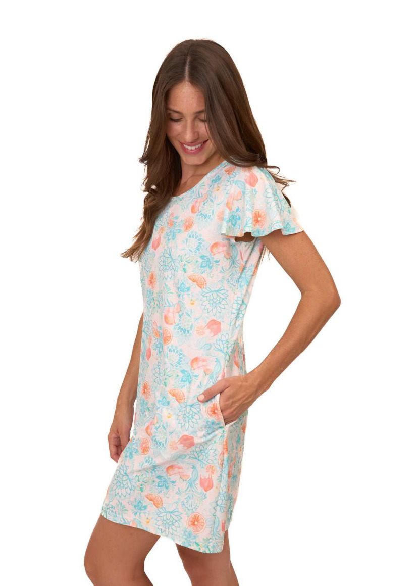Ruffle Short Sleeve Dress