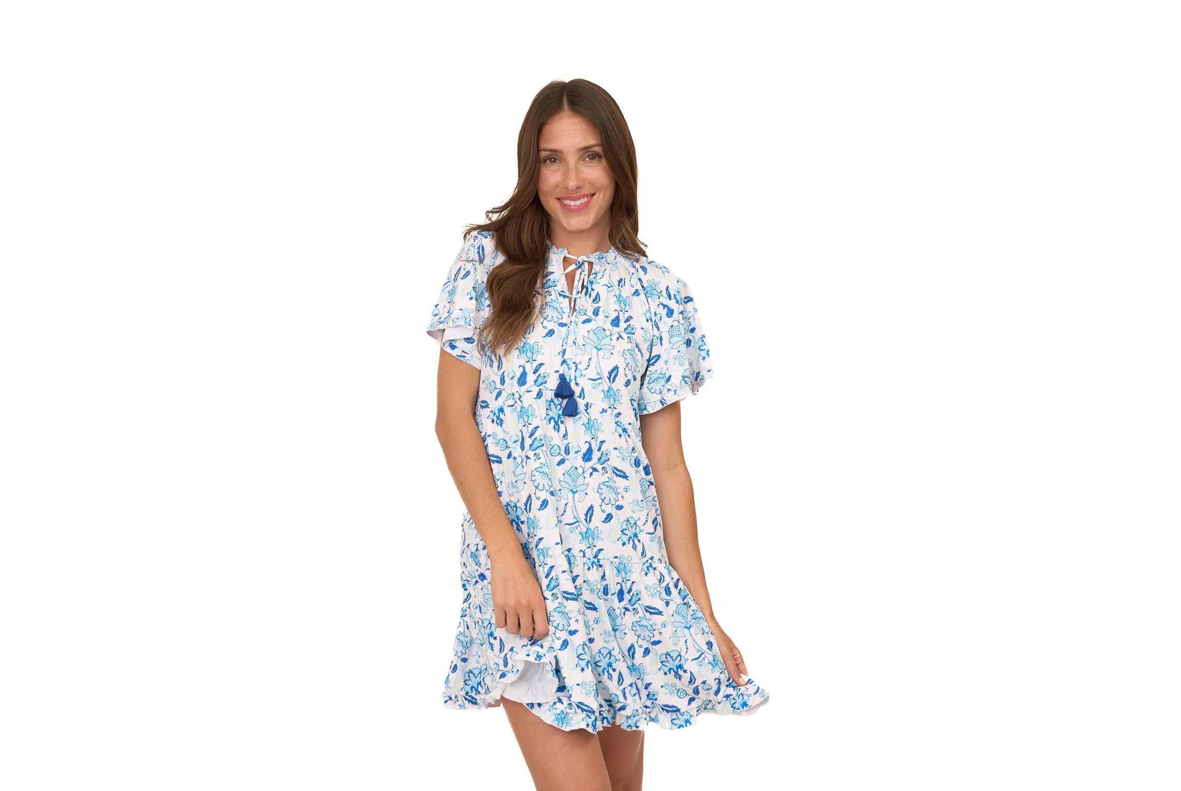 Short Sleeve Tiered Dress