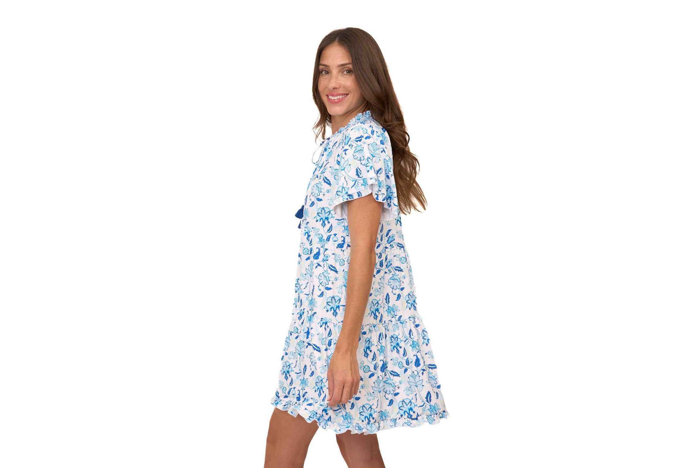 Short Sleeve Tiered Dress