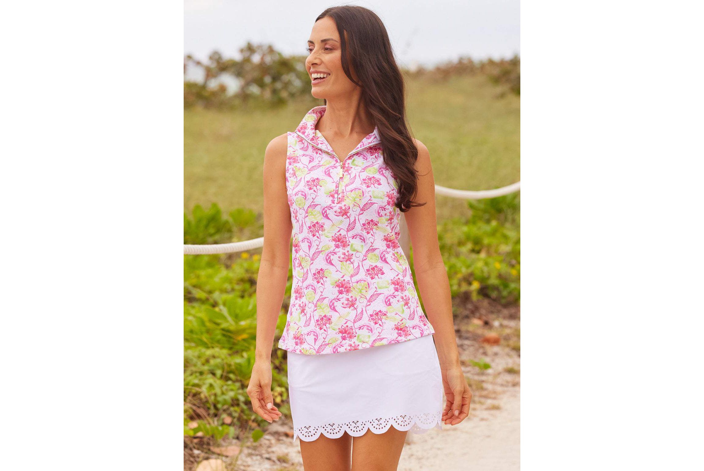 Sleeveless 1/4 Zip Sport Top