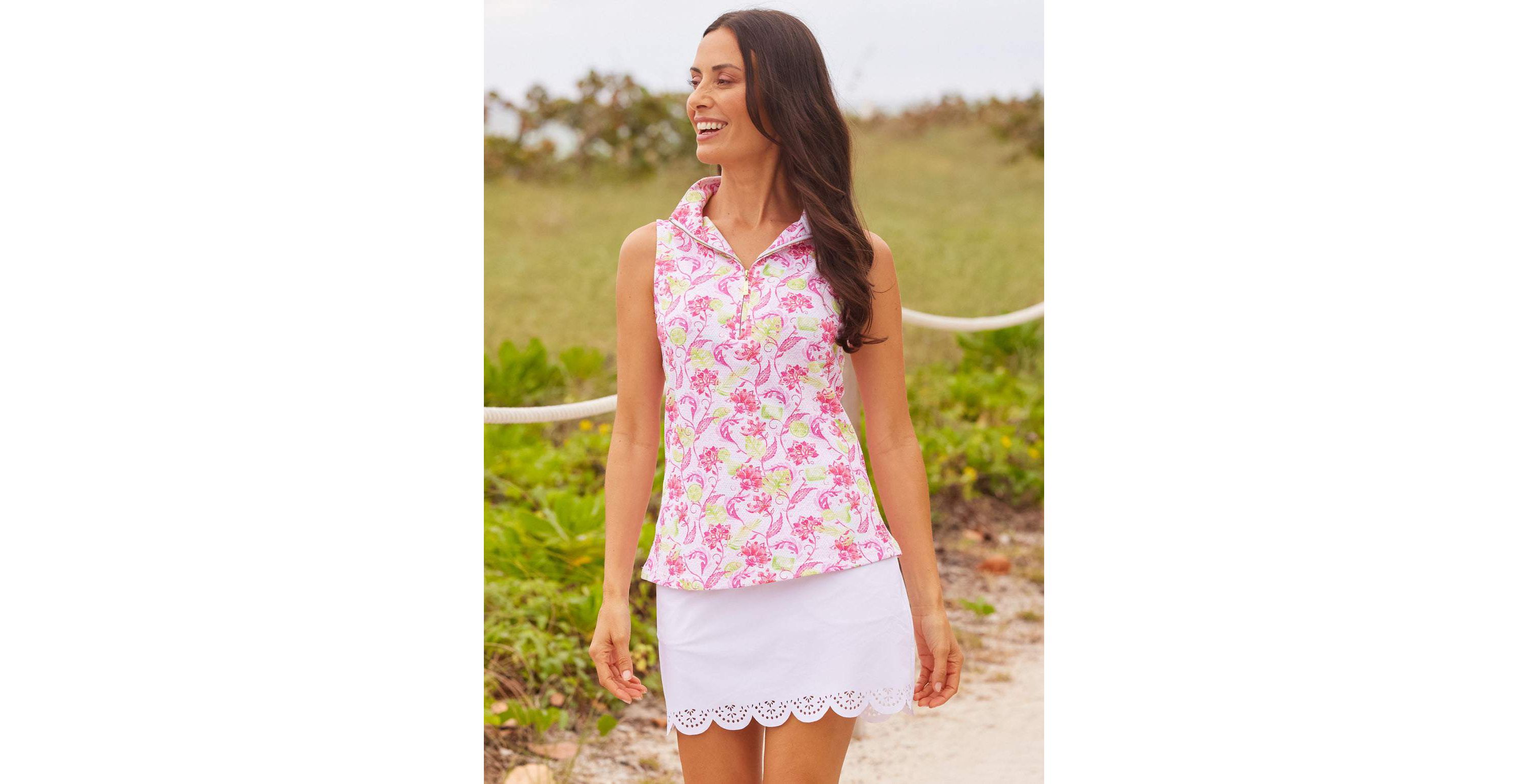 Sleeveless 1/4 Zip Sport Top