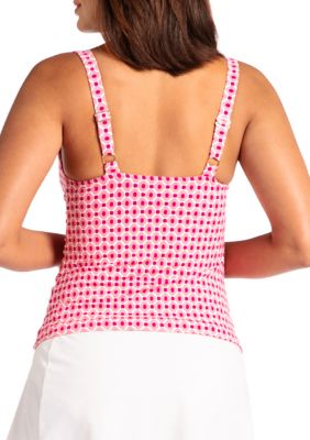 Coral Gables Reversible Embroidered Tankini Top