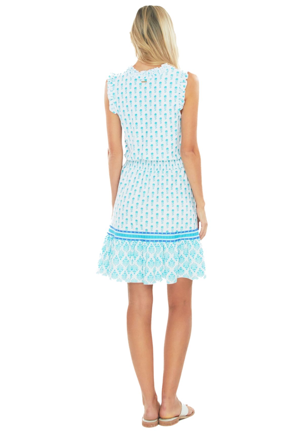 Womens Sleeveless Ruffle UPF 50 Dress