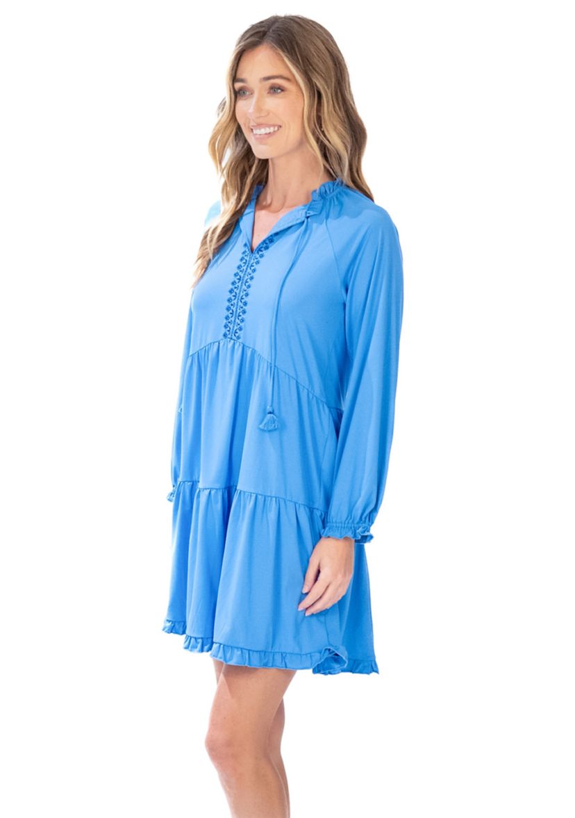 Womens Tiered Ruffled Dress with UPF 50