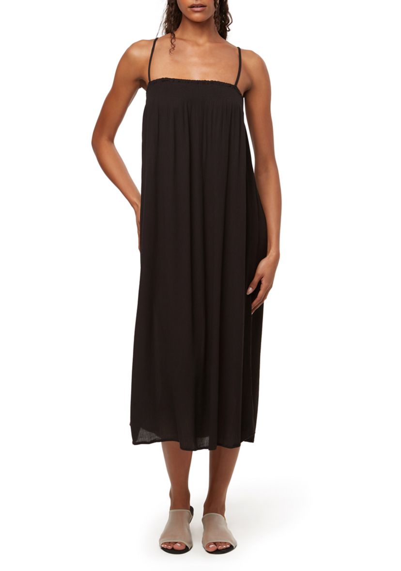 Pull On Smocked Midi Swim Cover Up
