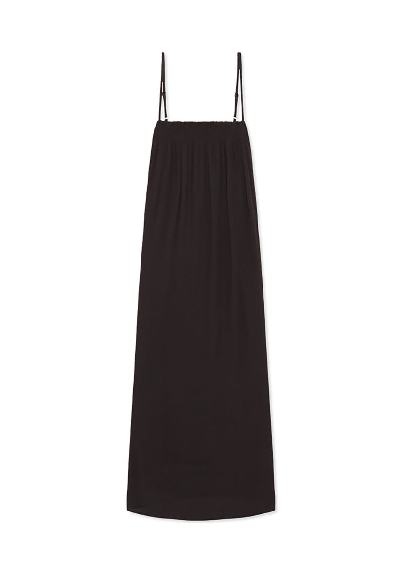 Pull On Smocked Midi Swim Cover Up
