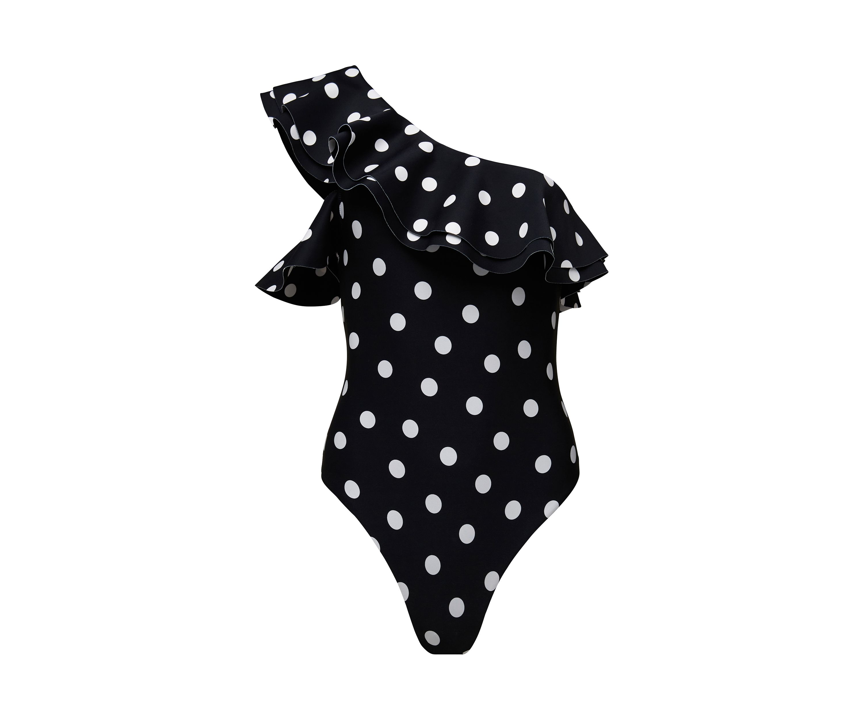 Ruffle Asymmetrical One Piece Swimsuit 