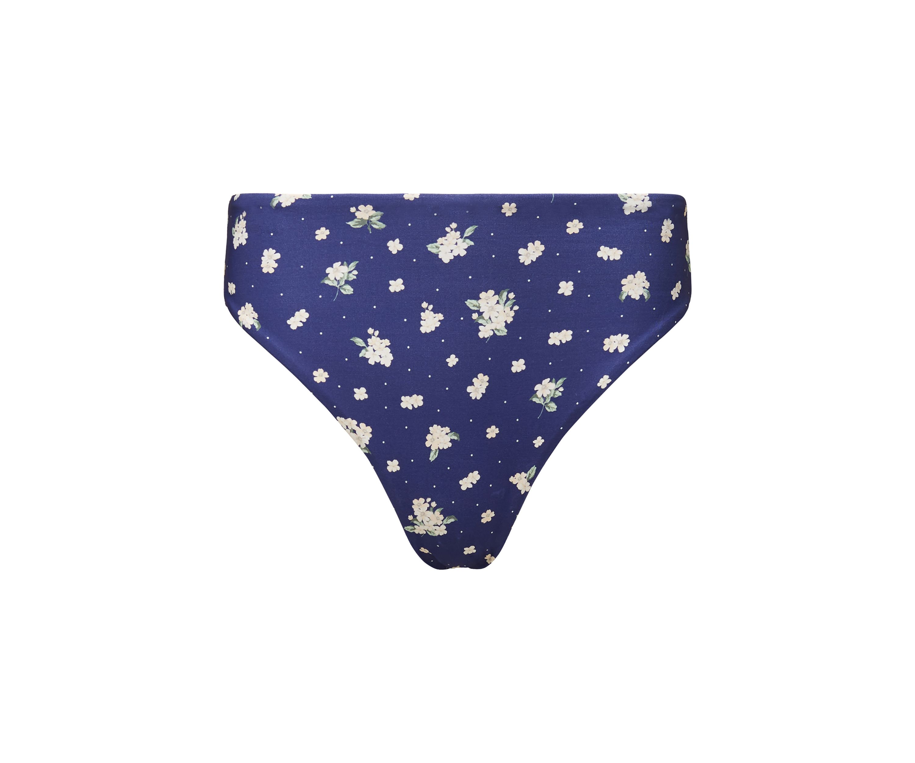Printed High Rise Swim Bottoms