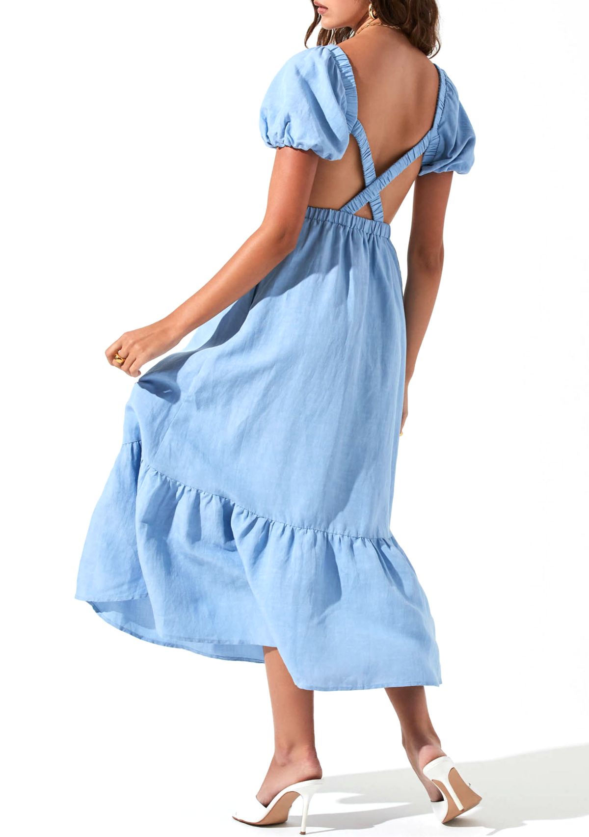 Womens Puff Sleeve Dress