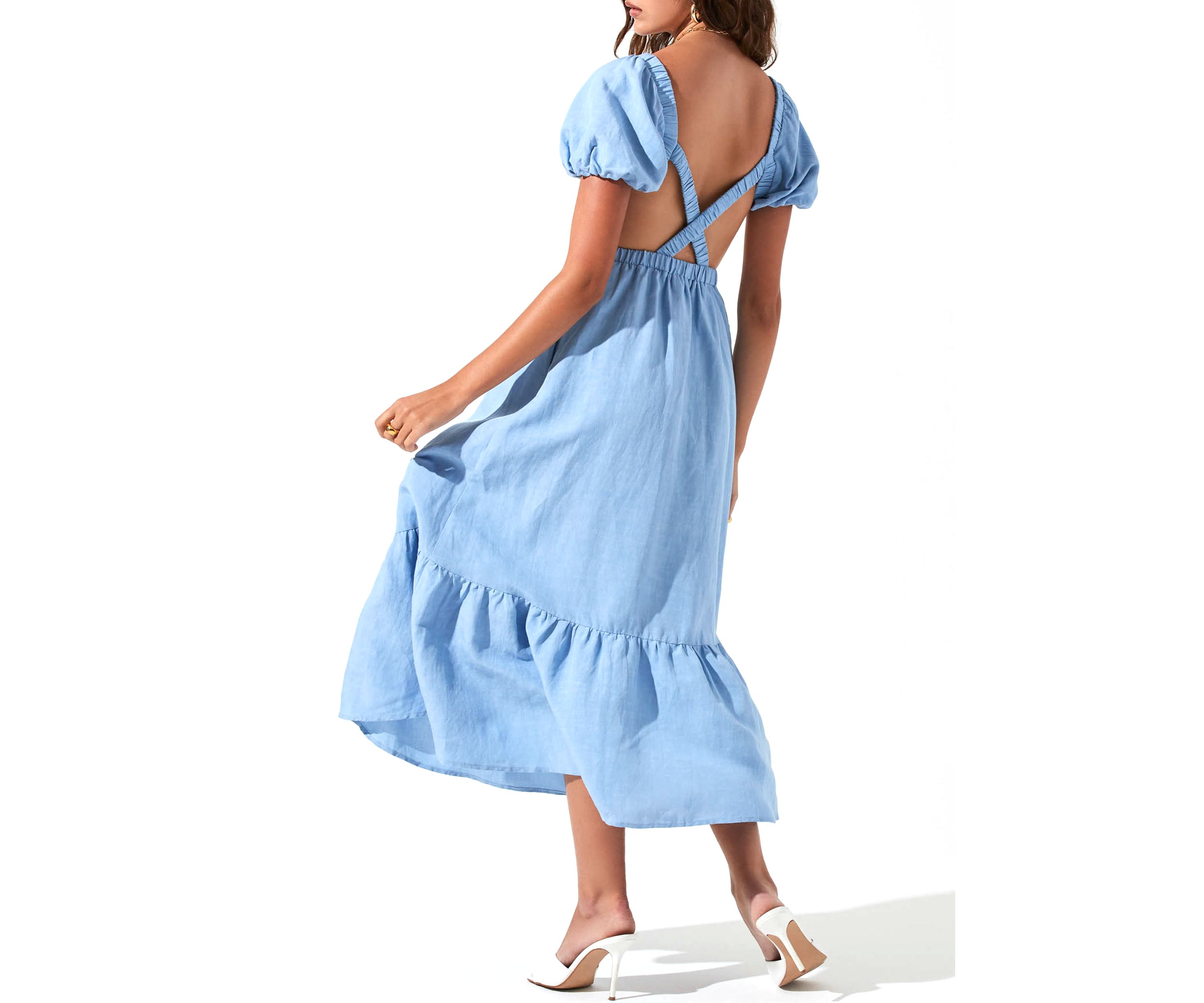 Womens Puff Sleeve Dress