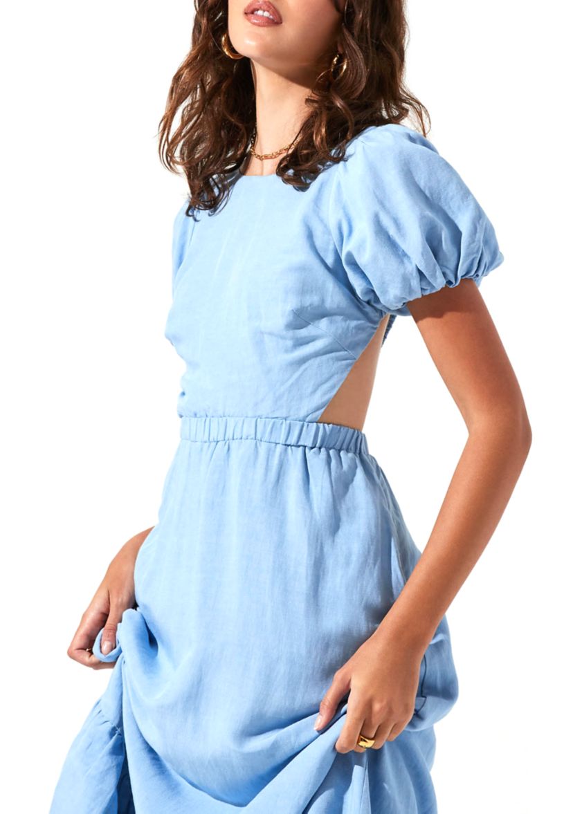 Womens Puff Sleeve Dress