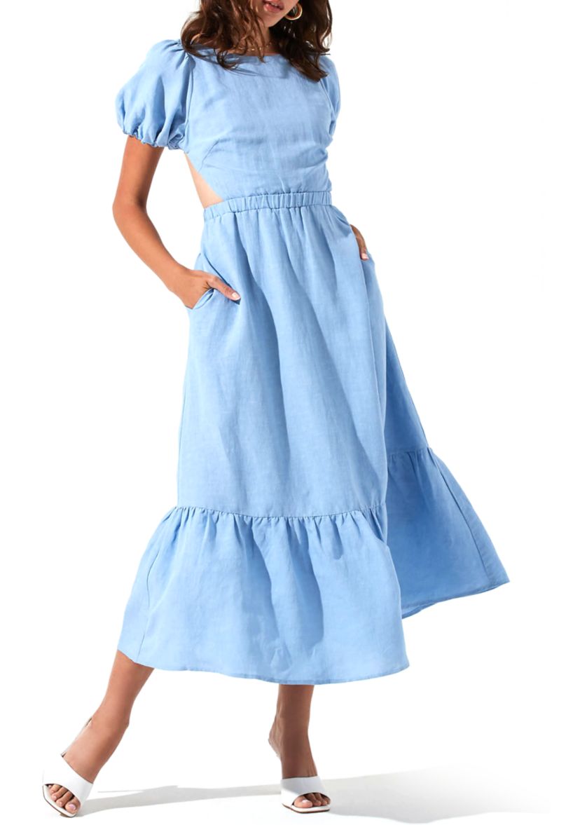 Womens Puff Sleeve Dress