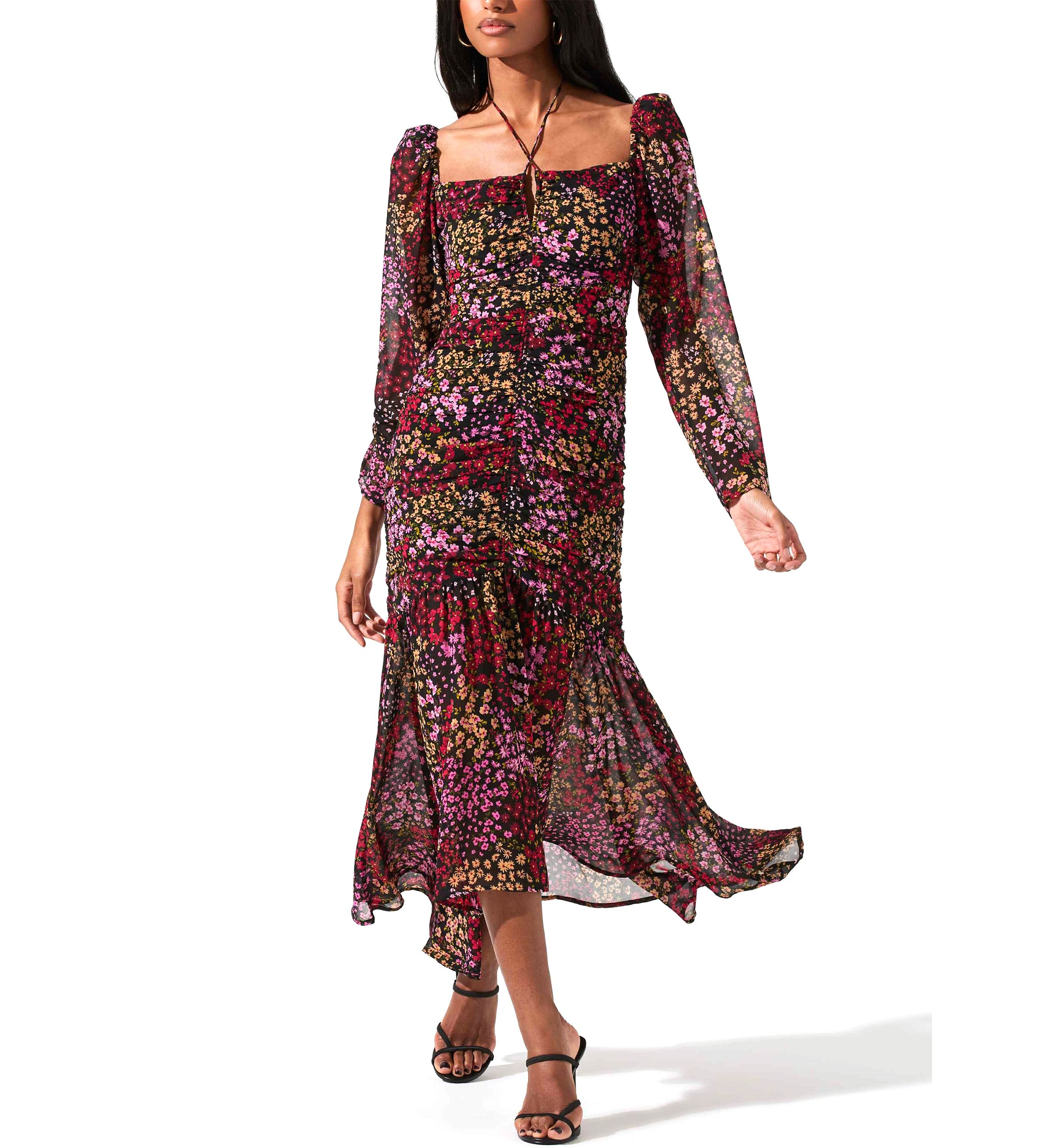 Womens Athena Ruched Dress