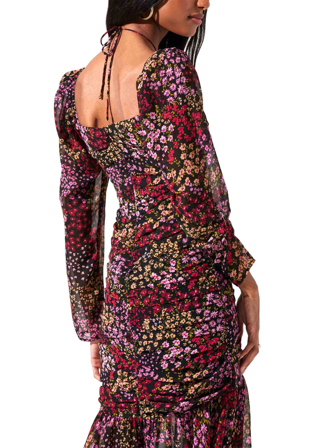 Womens Athena Ruched Dress